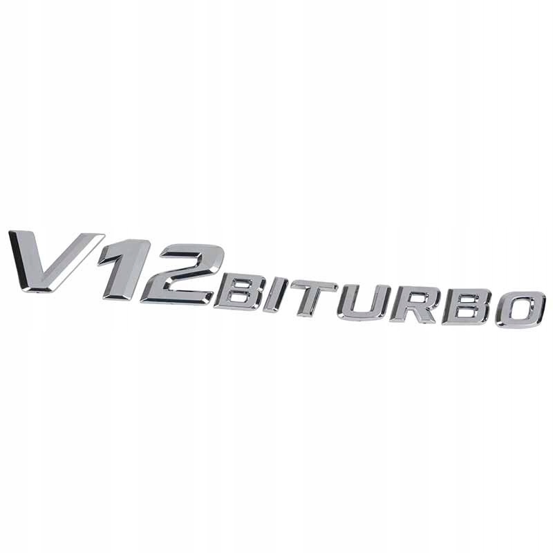 

Emblemat znaczek V12 Biturbo Chrom 3D Olsztyn