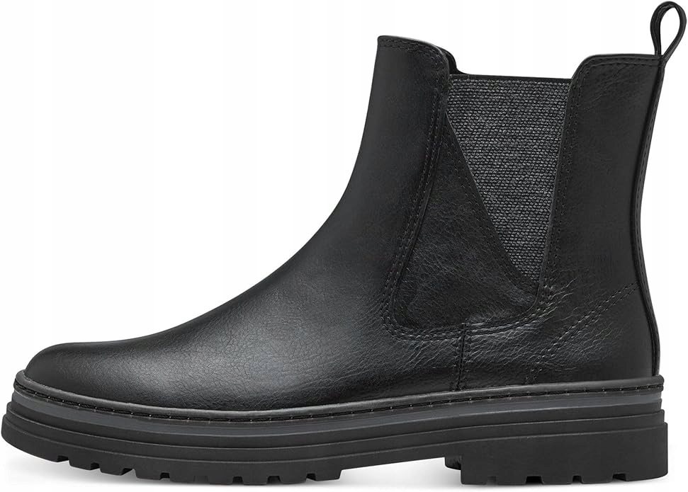 Marco Tozzi Černé Dámské Kotníkové Boty S Elastickými Vložkami 39 6AB