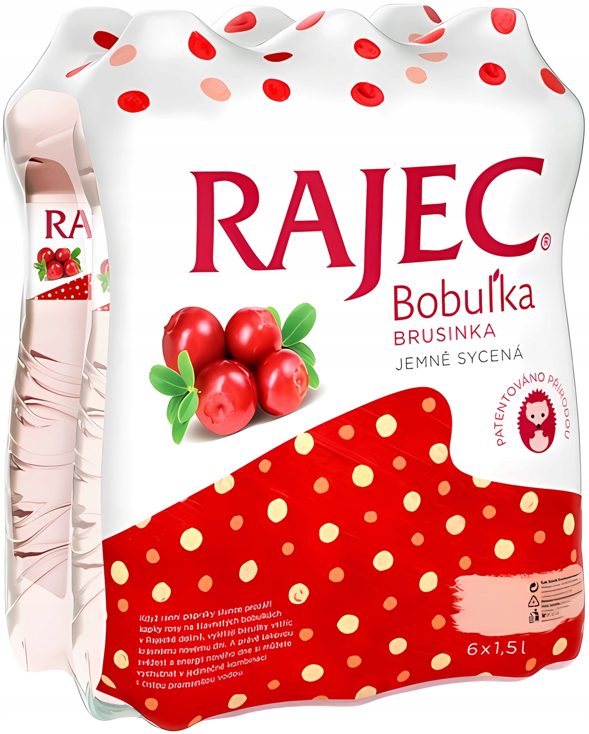 Levně Rajec Bobulka Brusinka jemně sycená 6×1,5l