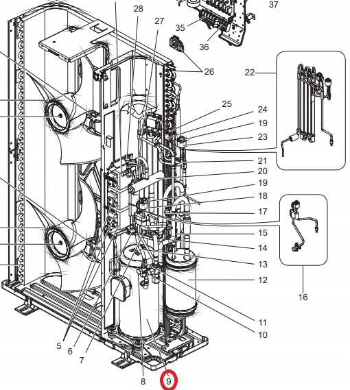 257283 T97421077 SPRĘŻARKA ANB33FJLMT COMPRESSOR MITSUBISHI