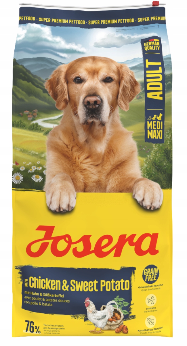 Levně Josera Adult Suché krmivo pro psa Medi+Maxi 12,5 kg kuře batát