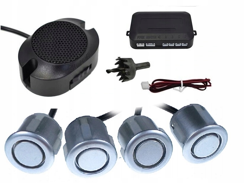 Czujniki parkowania 4x buzzer Srebrne 18mm M-TECH EAN (GTIN) 5901508518316