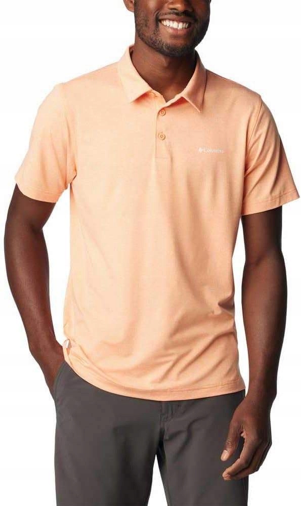Pánské rychleschnoucí tričko Columbia Hike Polo- Apricot Fizz Heather L