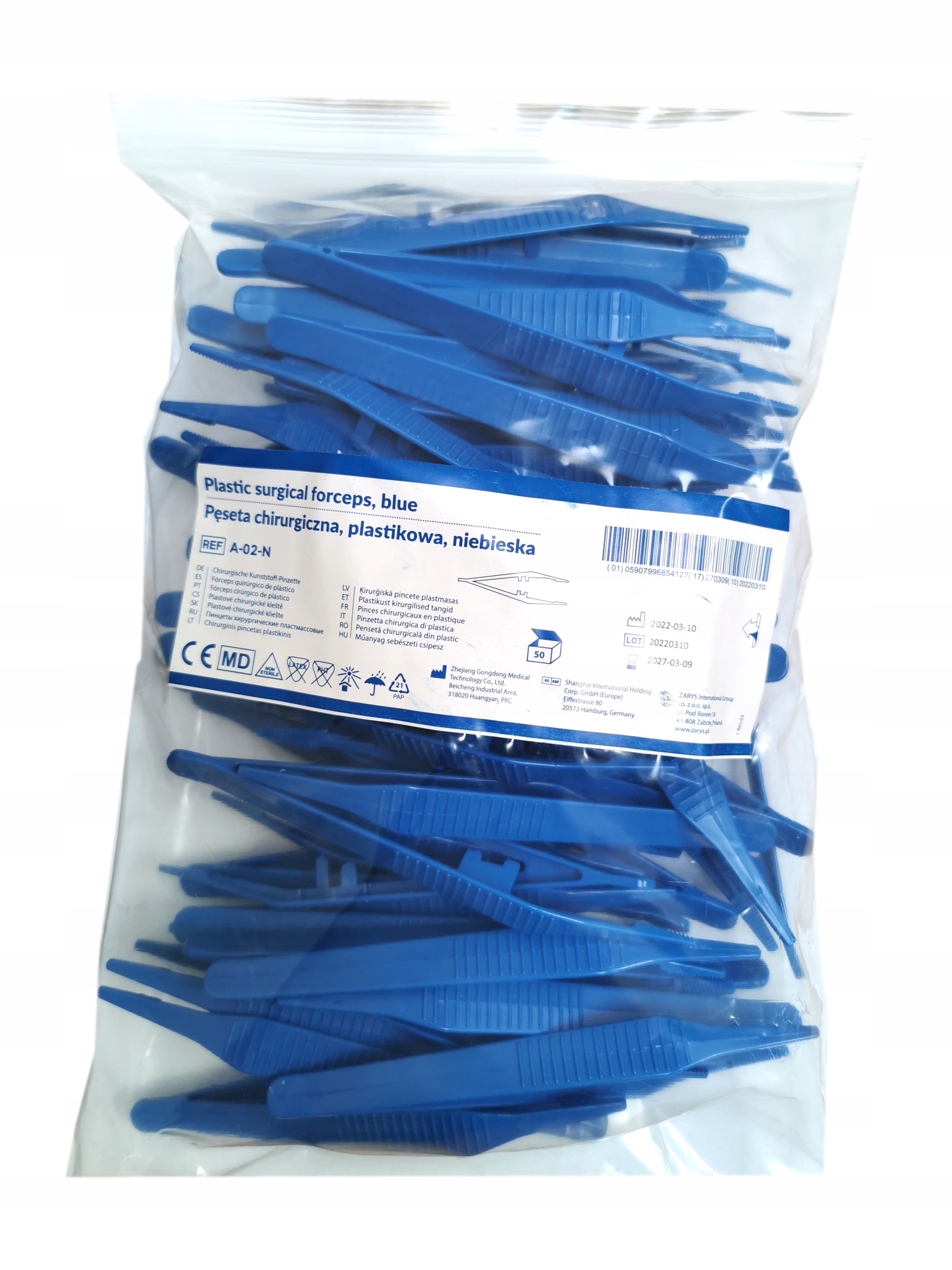 

Pęseta chirurgiczna plastikowa op. 50 szt.