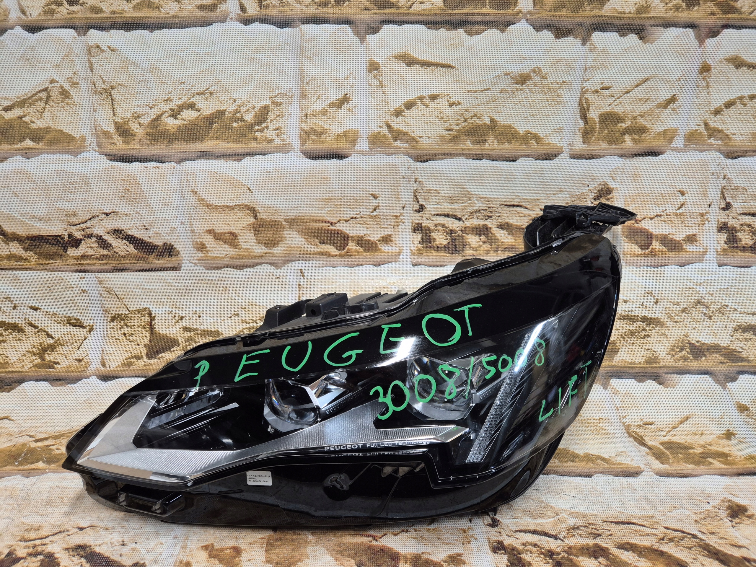 peugeot 3008 5008 lift 22 full led soczewkowy europa lewa lampa