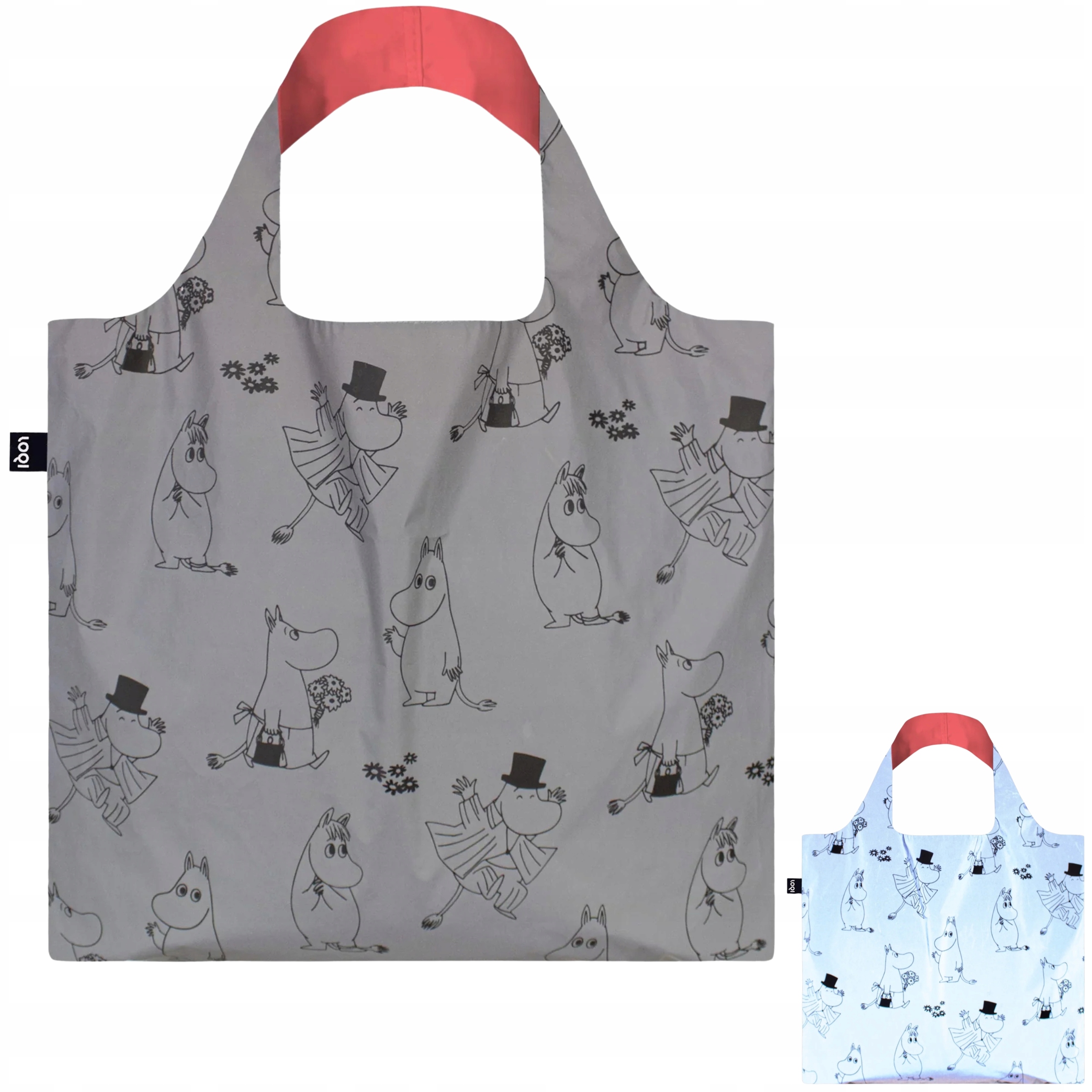 Příruční taška Loqi Moomin–Family Pattern Reflexní Ekologická Nákupní