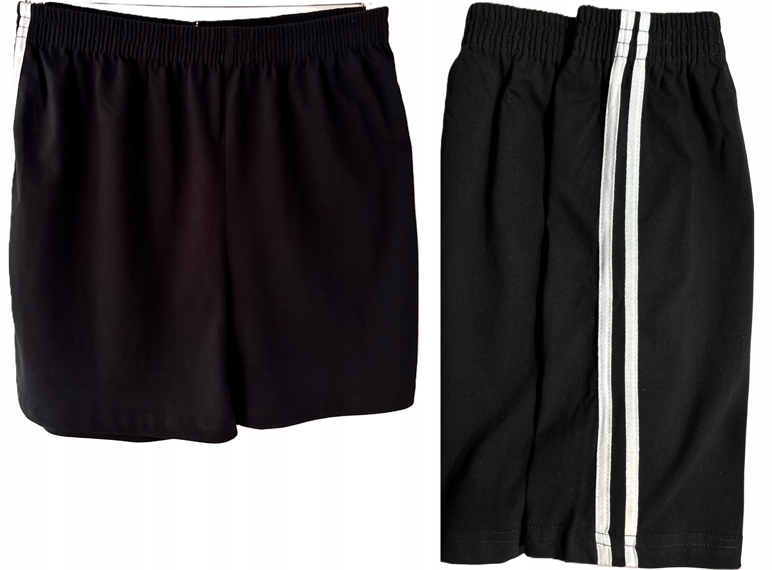 Spodenki gimnastyczne lampasy WF Gucio PL 176 L czarny Rozmiar (new) 176 (171 - 176 cm)