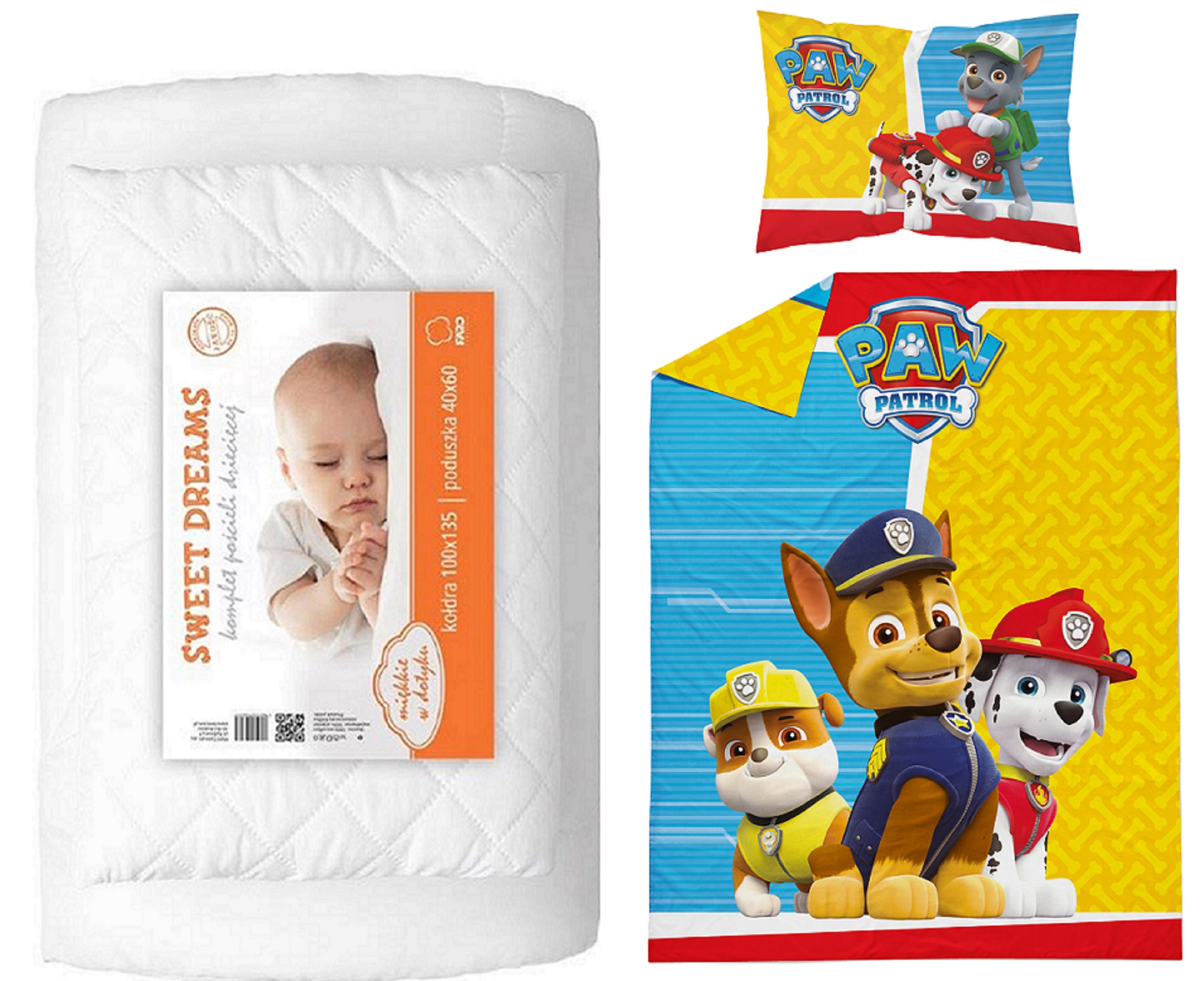 

Komplet kołdra poduszka pościel 100x135 Psi patrol