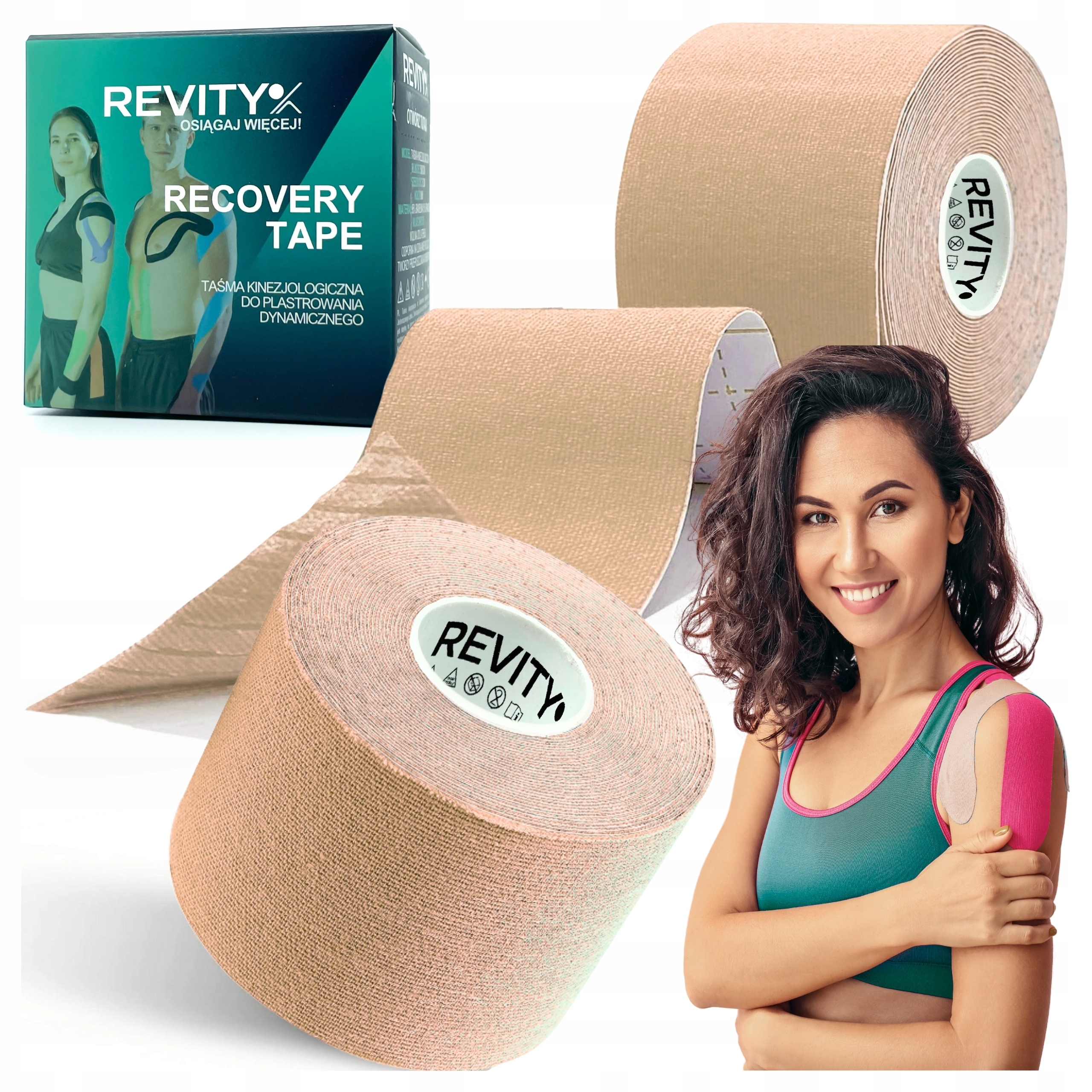КИНЕЗИОЛОГИЧЕСКАЯ лента Kinesio 5M профессиональная водоустойчивая медицинская TEJPY
