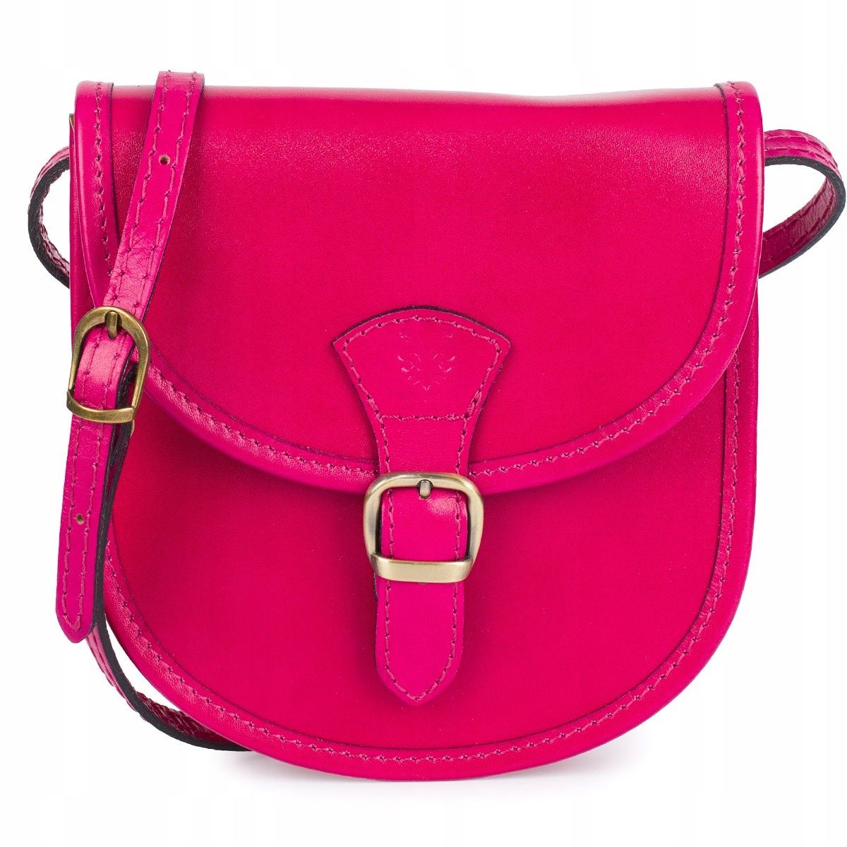Fuchsiová Beltimore dámská kožená malá kabelka Přes Rameno podkova pevná