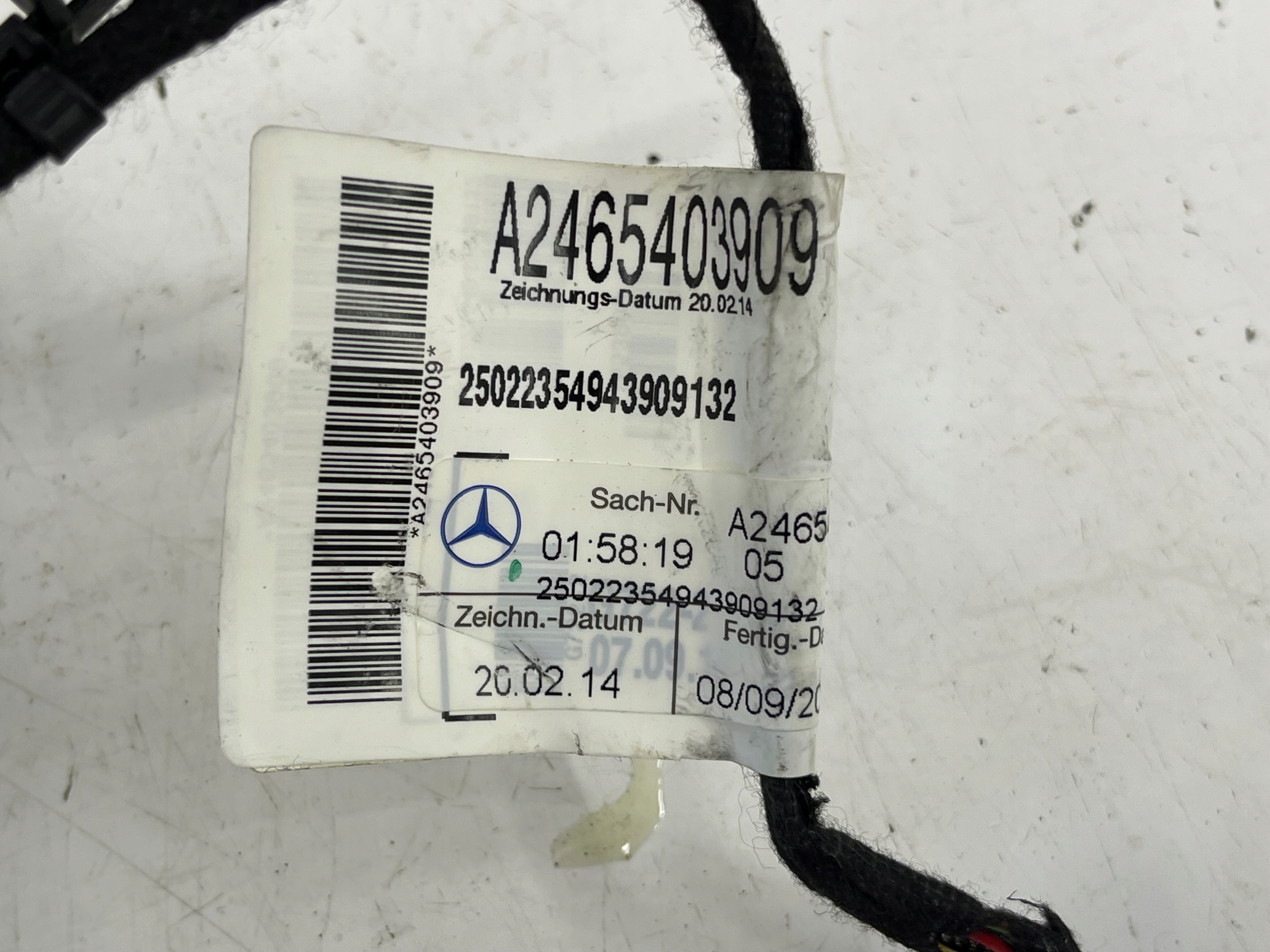 MERCEDES W246 Câblage Câblage Droit Siège Original A2468600169