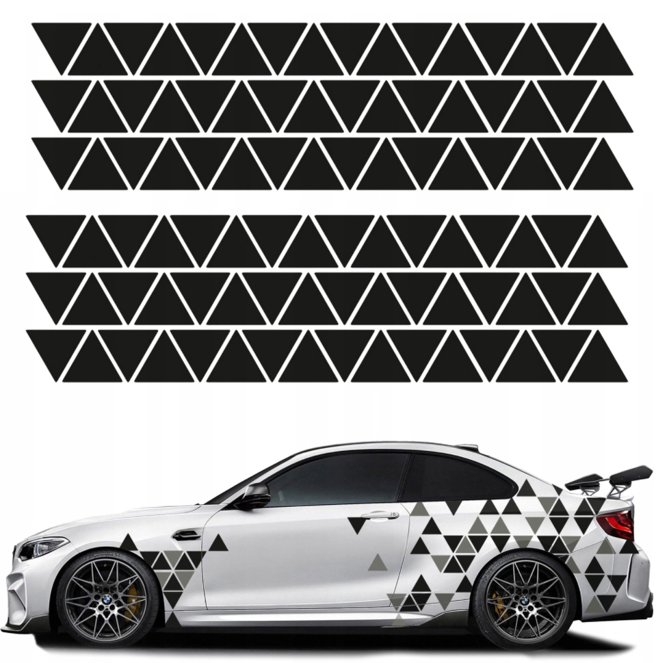 Samolepka Motiv Na Auto Trojúhelníky 96 Ks 7cm 2ks