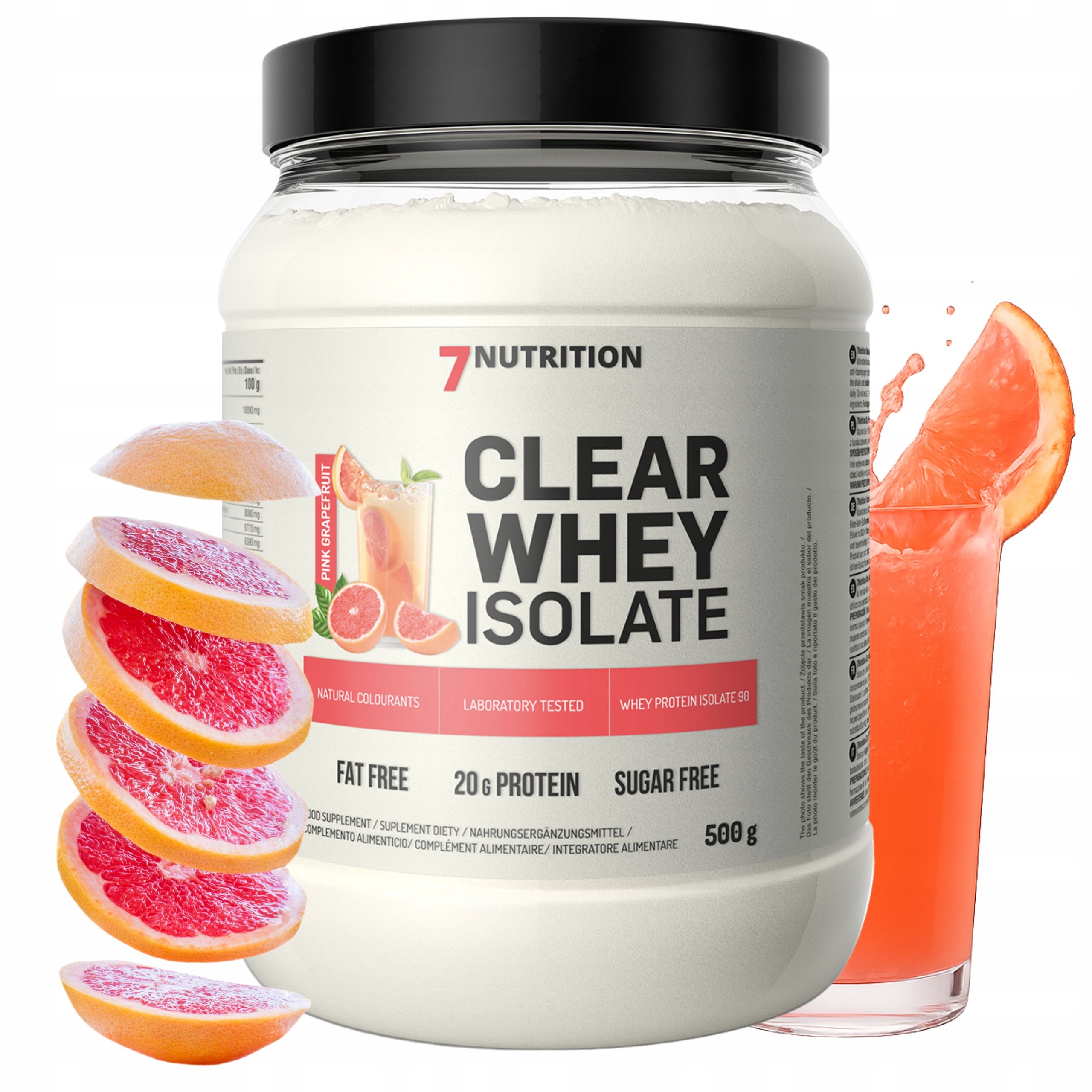 Bílkovina Clear Whey Isolate Shake Proteinová bez cukru Proteinový Izolát 7Nutrition