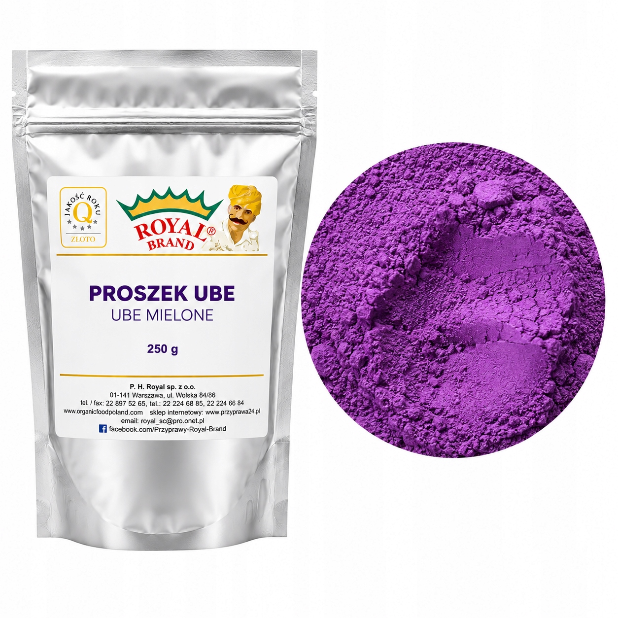 Ube Powder 250 g mletý fialový prášek do zmrzlinových dezertů a koláčů
