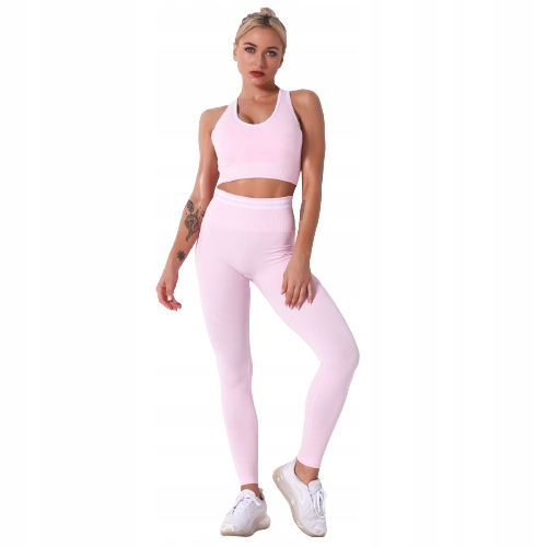 SPORTOWY KOMPLET TOP + LEGGINSY SIŁOWNIA FITNESS S