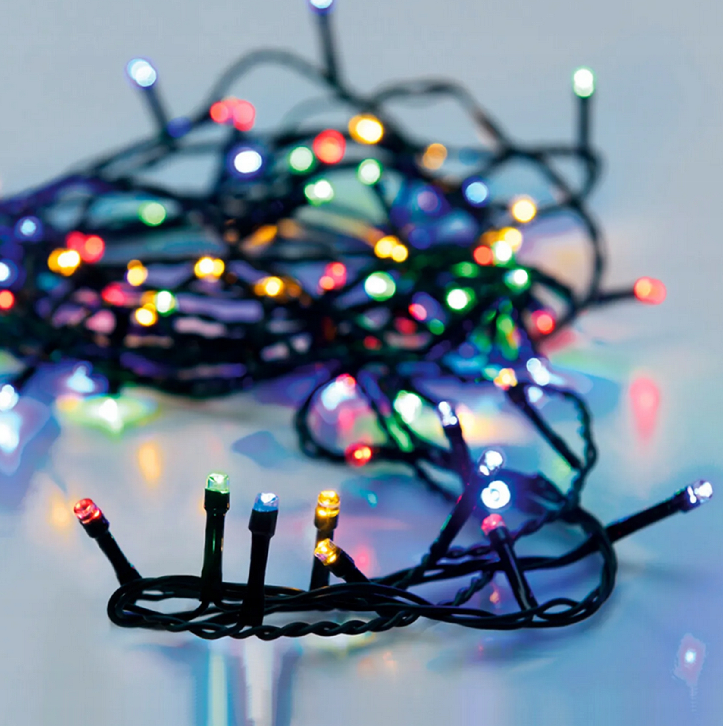 LAMPKI CHOINKOWE ŚWIATEŁKA ŚWIĄTECZNE WEWNĘTRZNE-ZEWNĘTRZNE KOLOROWE 100LED EAN (GTIN) 5906214802353