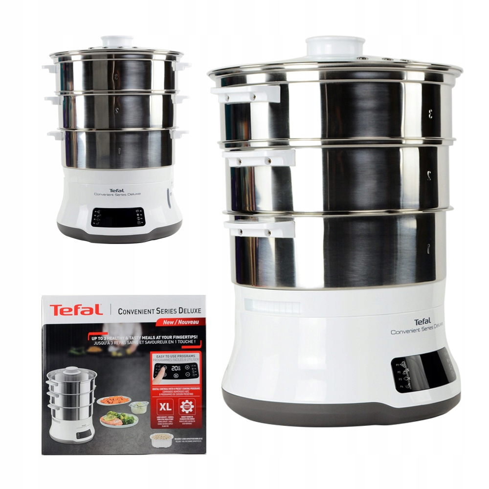 Parowar Tefal VC502D10 Convenient Series Deluxe 9 l srebrny/szary 900 W