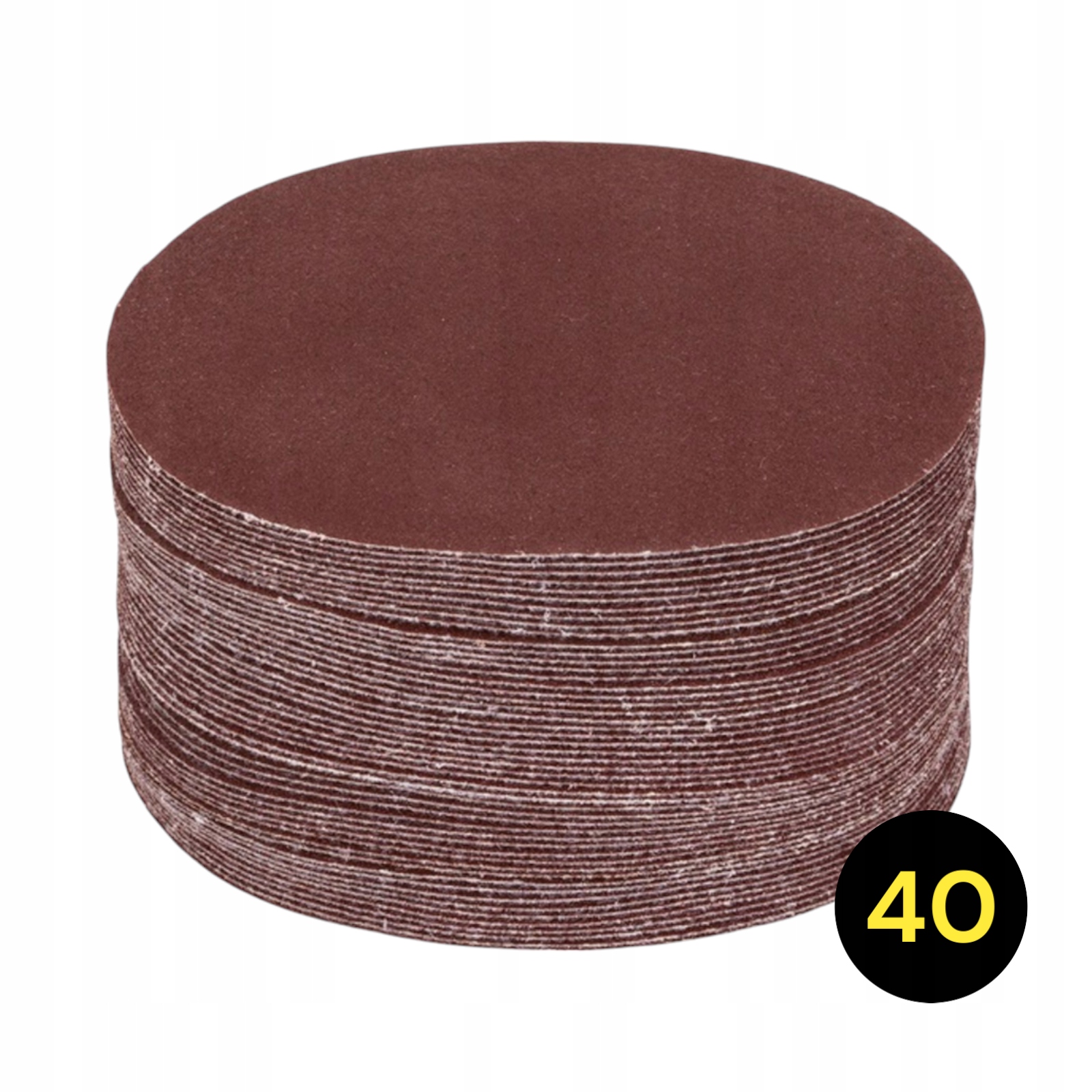 Krążek Papier Ścierny Rzep Dysk 125mm -50szt. p40
