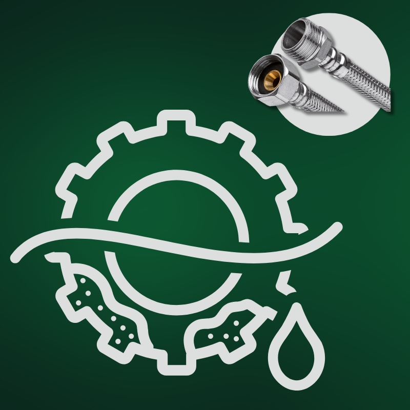 WĘŻYK WĄŻ PRZYŁĄCZENIOWY STALOWY GW 1/2"x 1/2" GZ 20cm OPLOT INOX MOCNY Gwint wylotowy 1/2