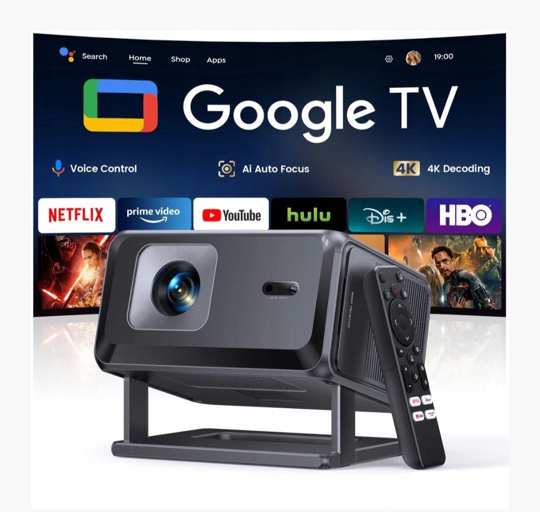 TOPTRO Projektor 4K 1200 ANSI Netflix Dolby Audio Bluetooth WiFi Kino