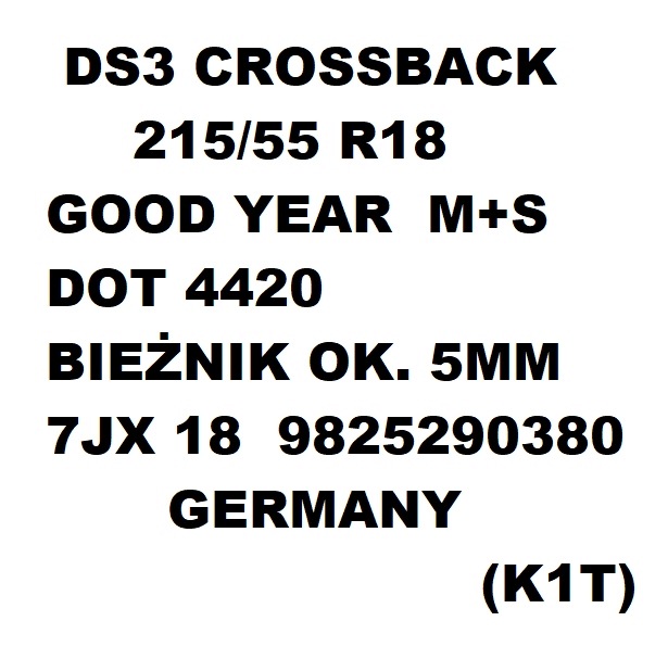 wheels discs tyres CITROEN DS3 R18 5MM