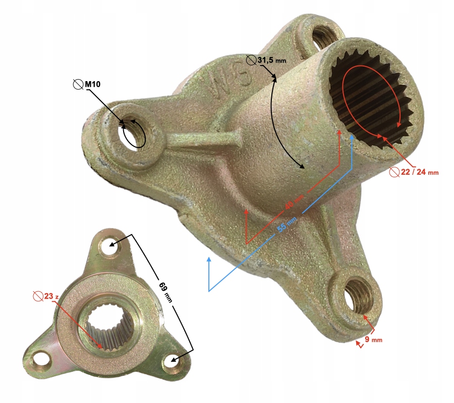 PIASTA KOŁA 7 TYŁ TYLNA ATV QUAD BASHAN BARTON Producent Martinelli