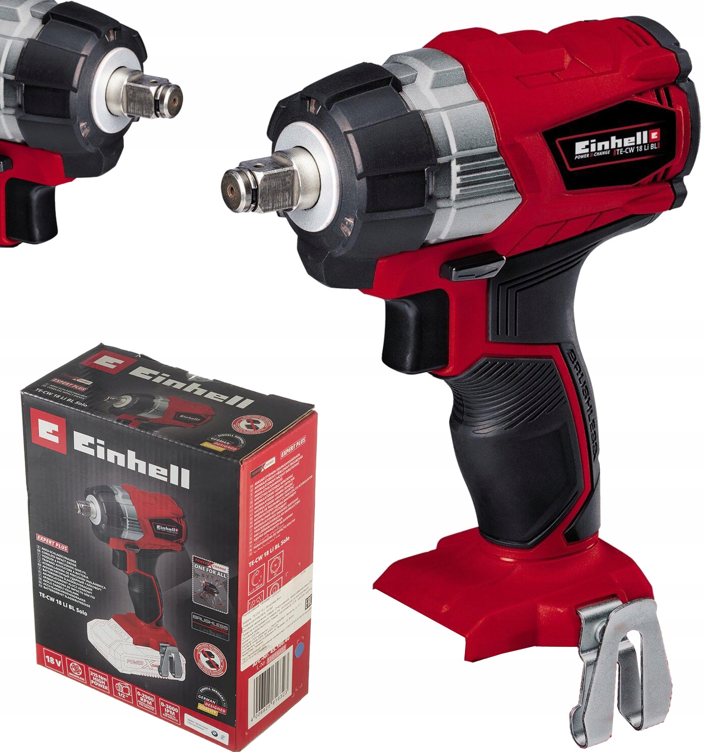 Einhell Akumulátorový Rázový Uťahovák 1/2" Bezkartáčový Te-cw 18 Li Bl Solo