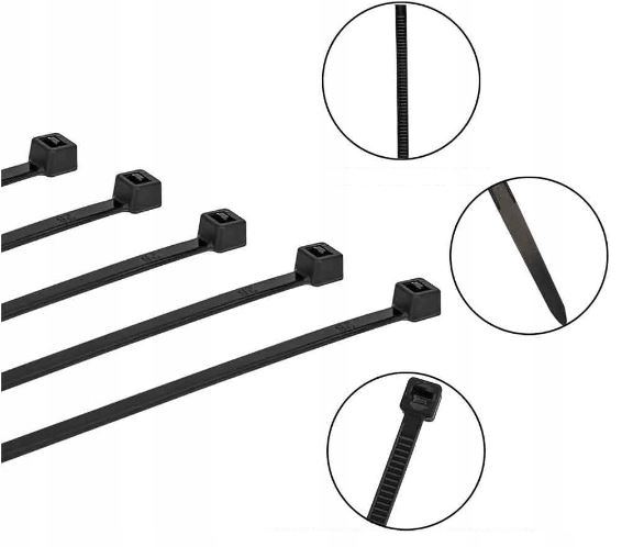 25x OPASKI ZACISKOWE KABLOWE ZIPERKI TRYTKI TRYTYTKI ODPORNE MOCNE 4,8x400 Liczba sztuk 25 szt.