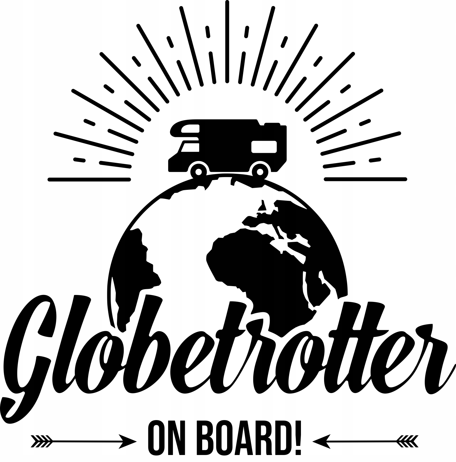 

Naklejki na samochód kamper Globetrotter 50 cm