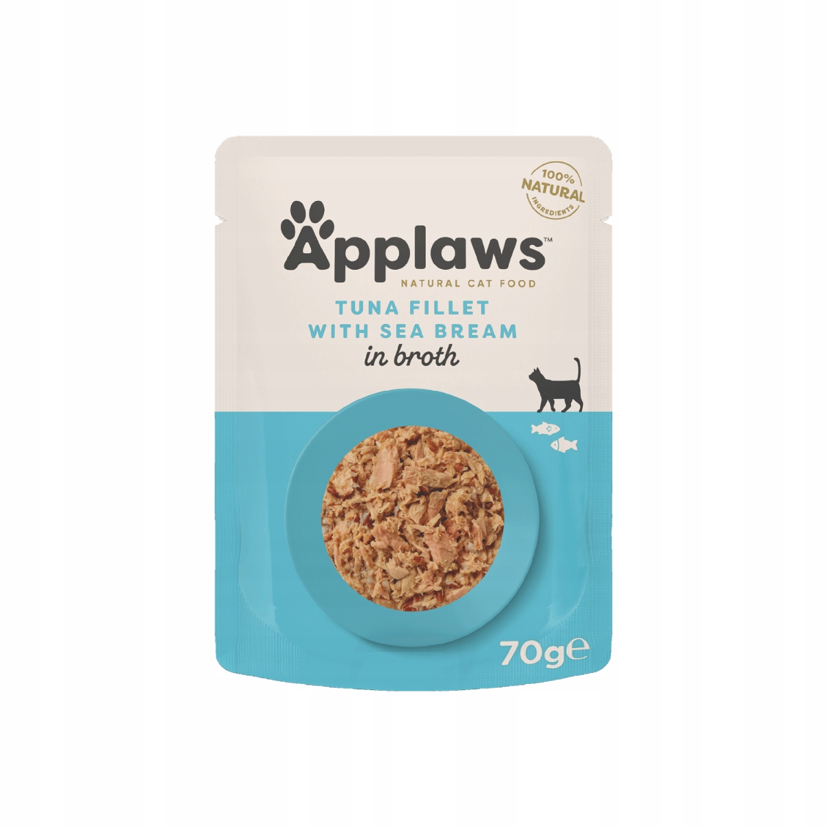 Applaws Premium Mokré krmivo pro kočky 100% kapsička a pražma kapsička 12x70g