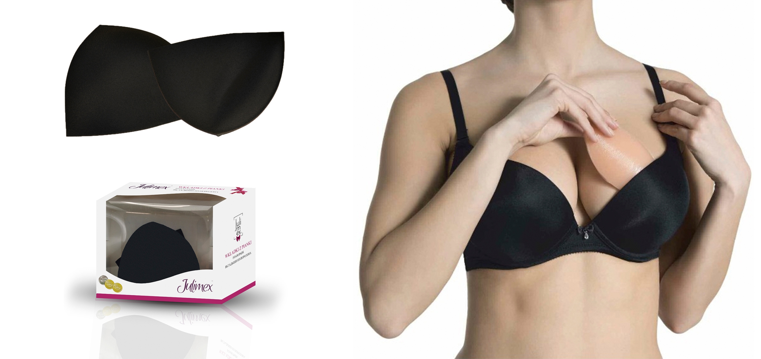 

Julimex Wkładki Pushup Bikini WS18 Czarne A/b