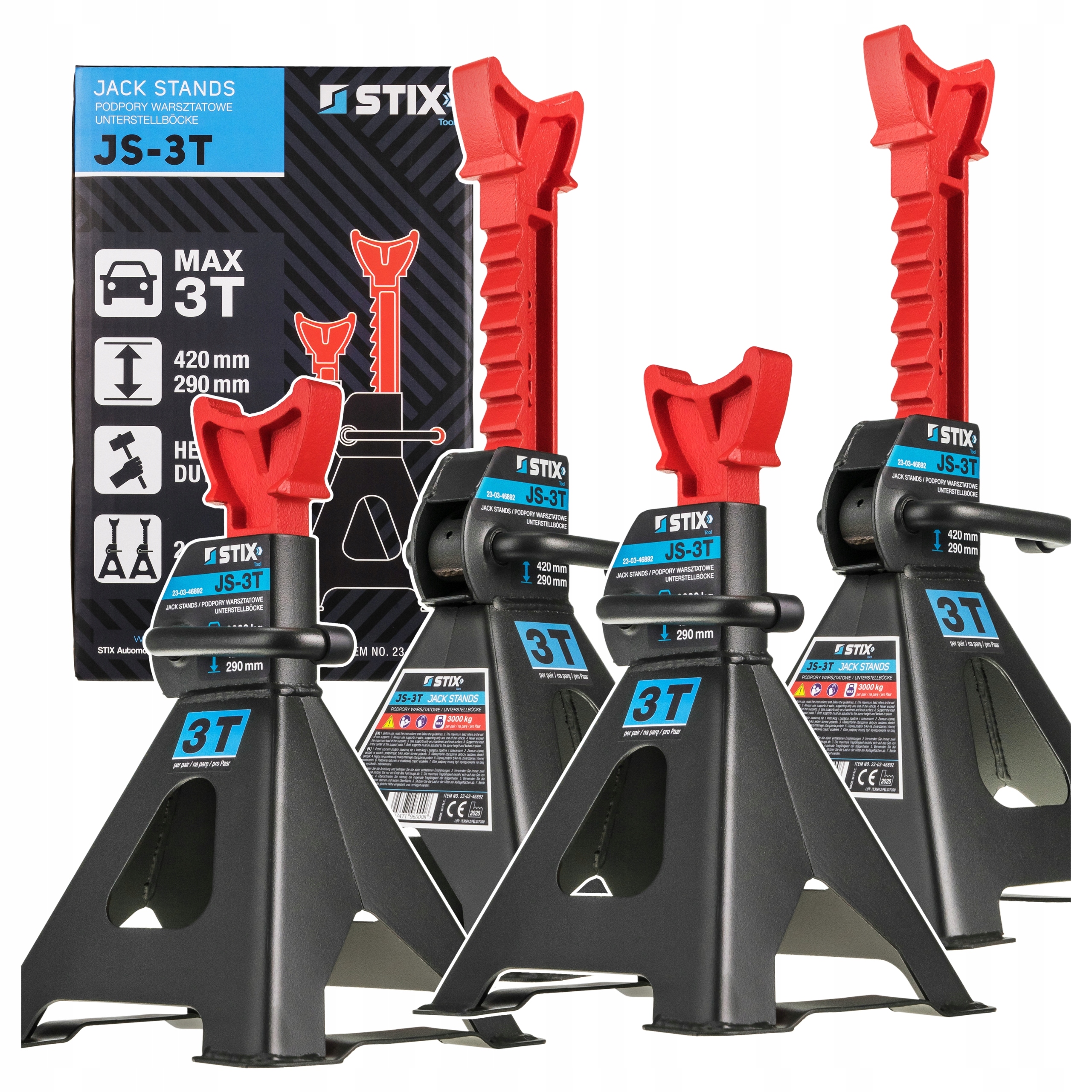 Kozlíky Automobilové Dílenské Podpěry Nastavitelné [3T] 4KS Stix