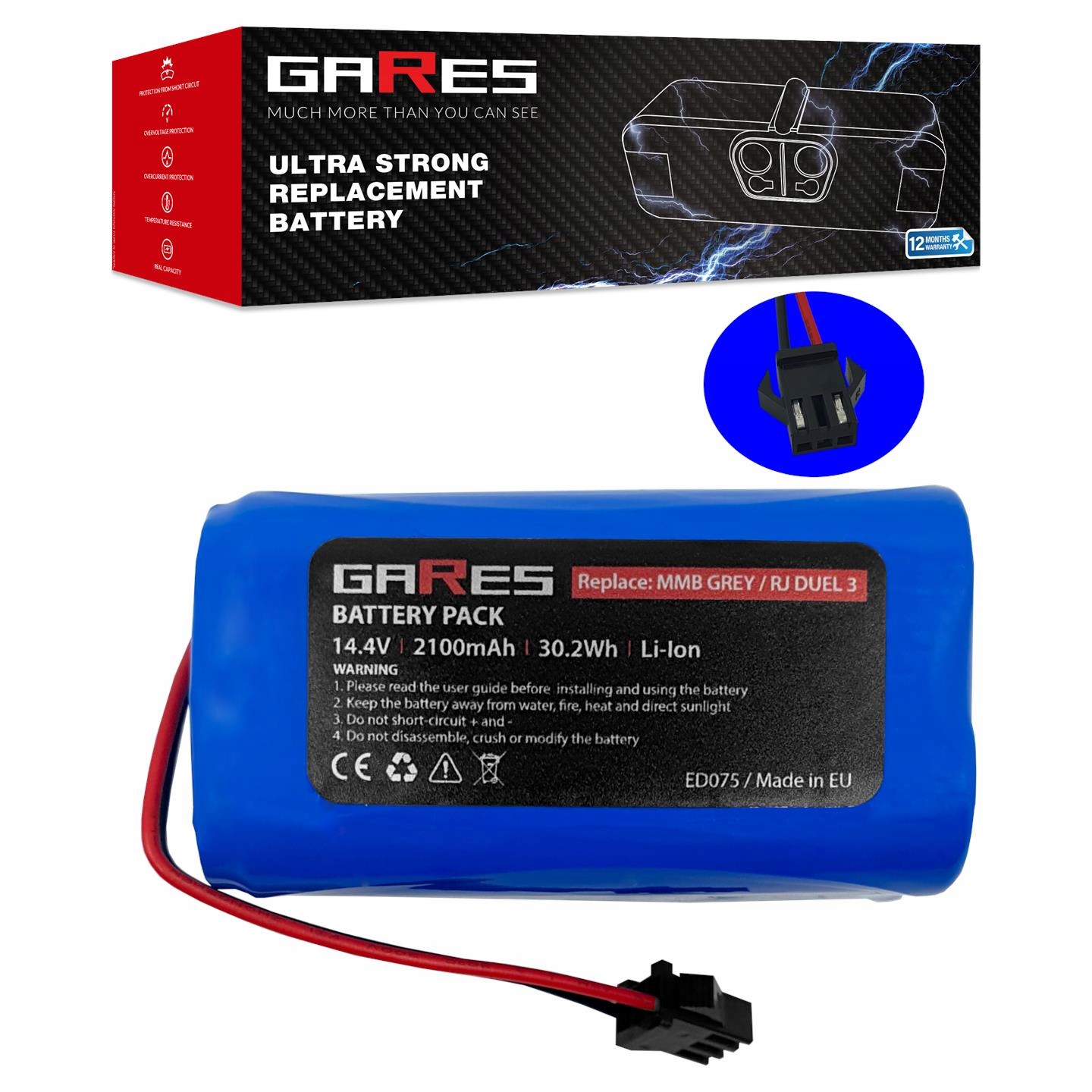 Akumulátor Gares pro Tesvor Simum V300 V6 X500 X580 X583 T8 14,4V 2,1Ah