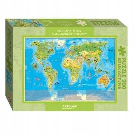 PUZZLE 200 - ZWIERZĘTA ŚWIATA MŁODEGO ODKRYWCY