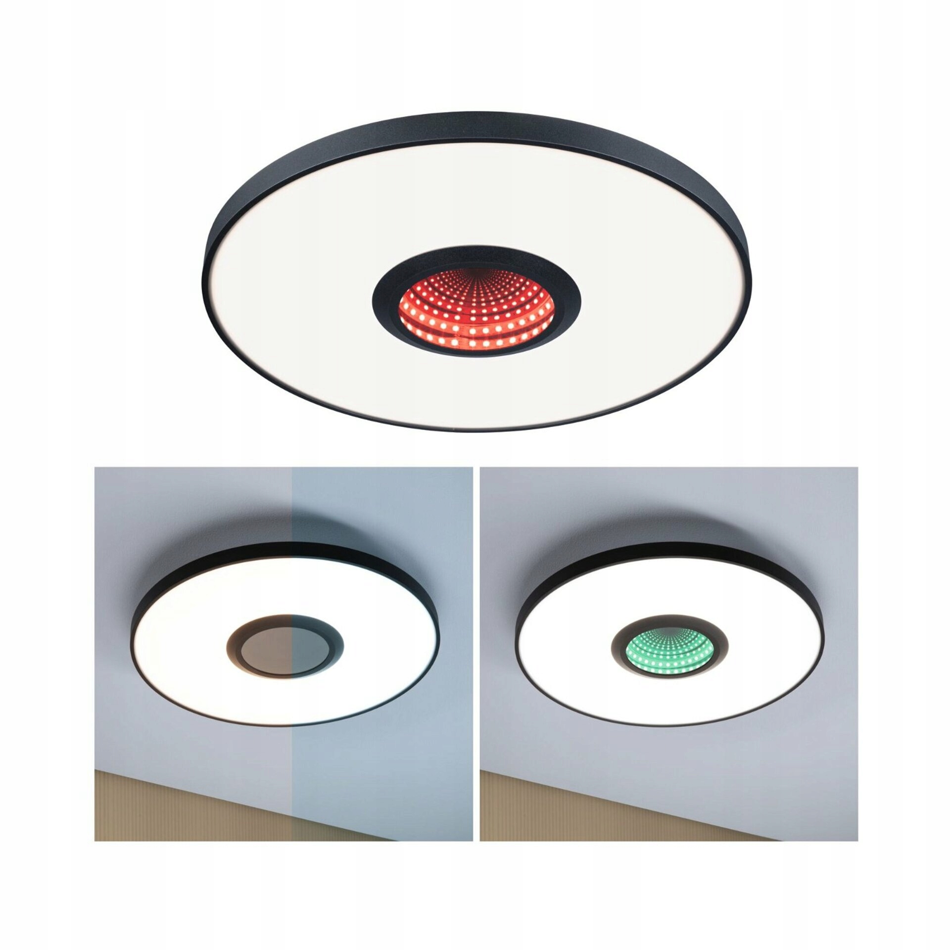 Paulmann Led stropné svietidlo Spaceglow Rgb+ 230V 21W čierna mat