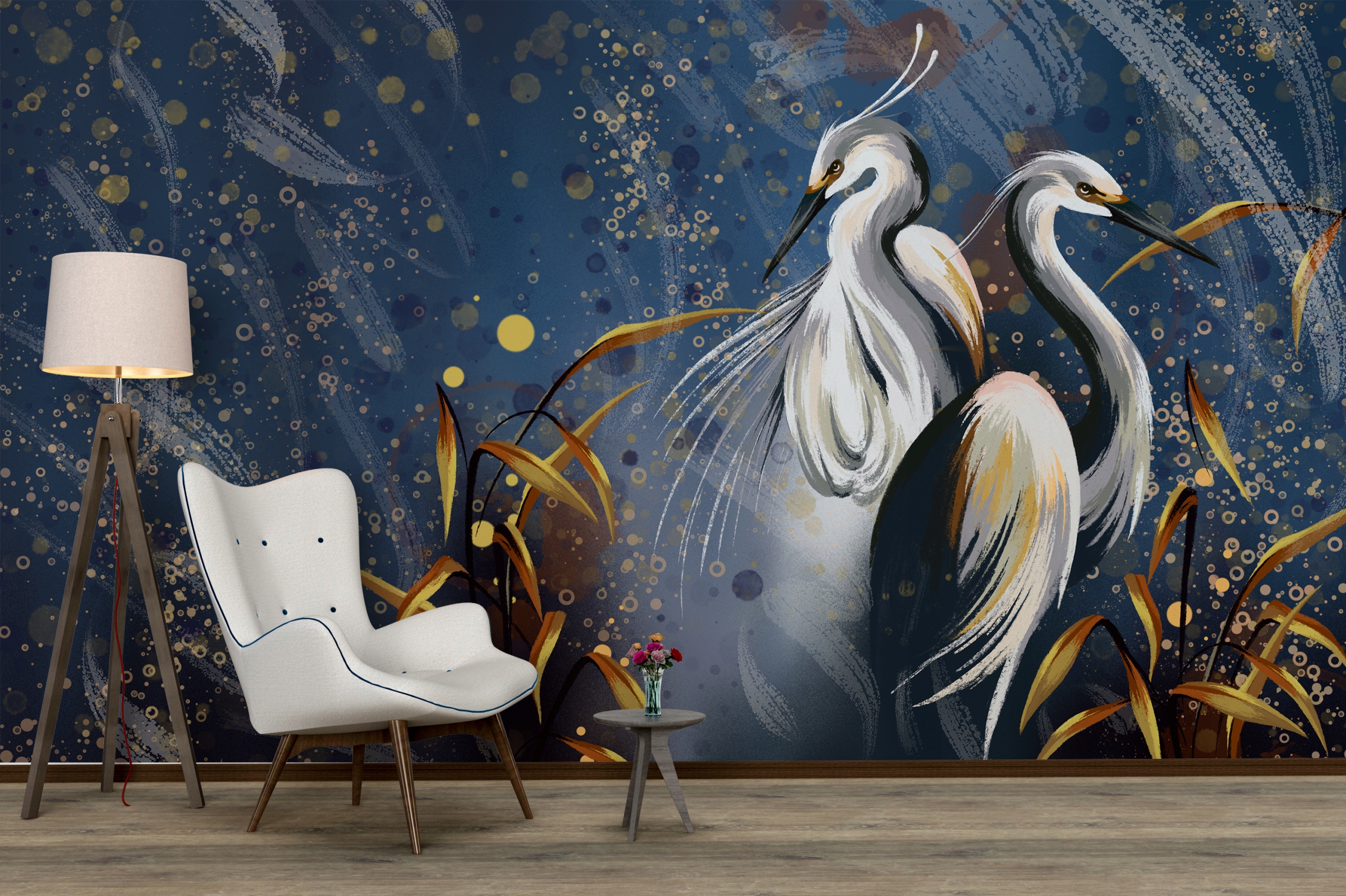 Fototapeta Žeriavy na granáte 200x255štruktúra350g