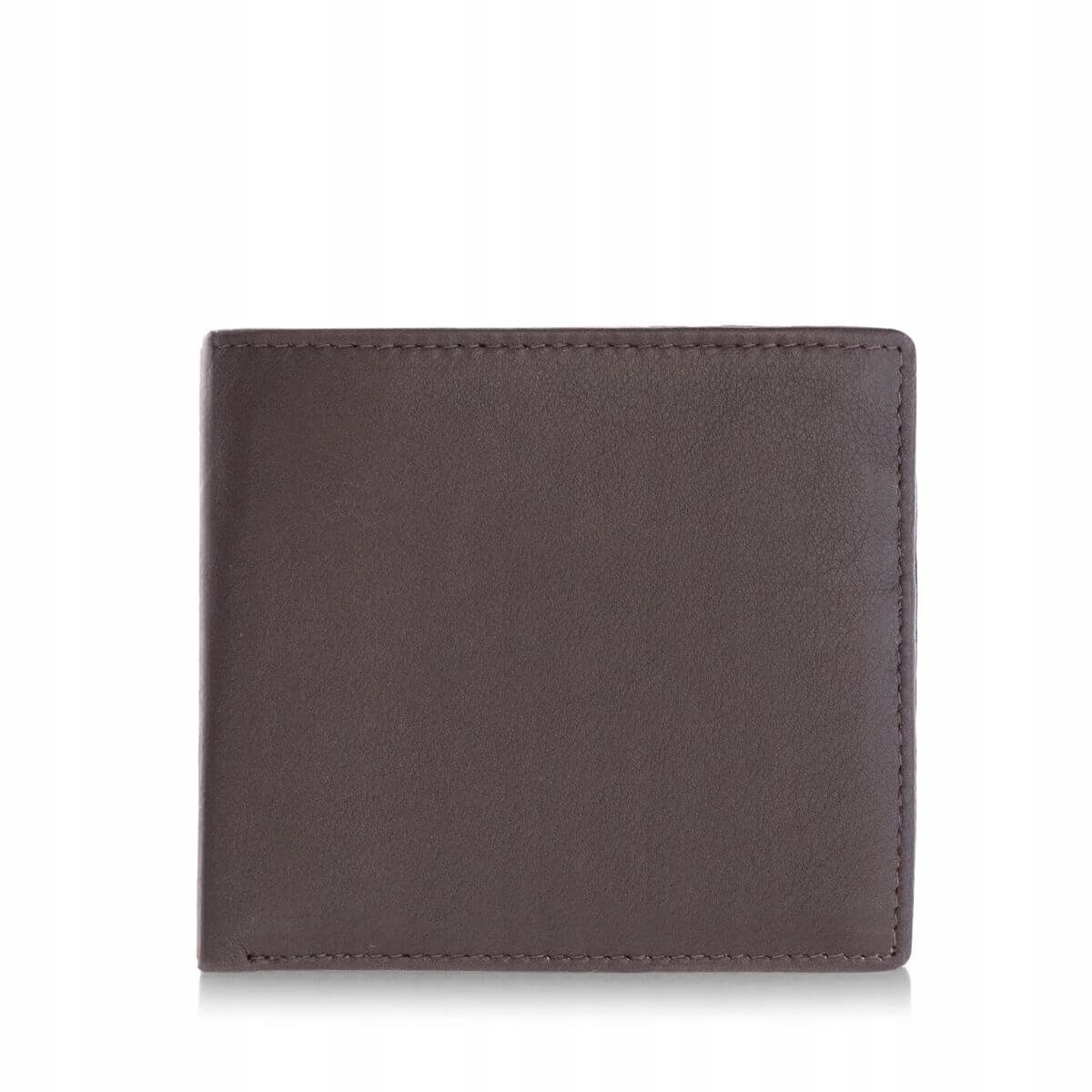 Elegantní pánská kožená peněženka velká hnědá čokoládová Belveder SH-P11