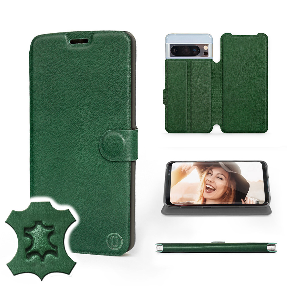 Etui Mobiwear do Google Pixel 8 Pro Green Leathe