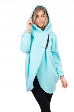 

Bluza z krótkim suwakiem miętowa