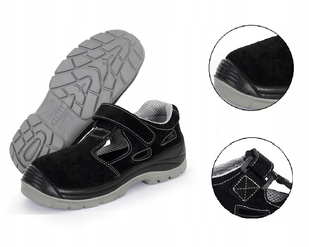 

Buty Robocze Sandały Ochronne O1 Bez Noska Rzep 41