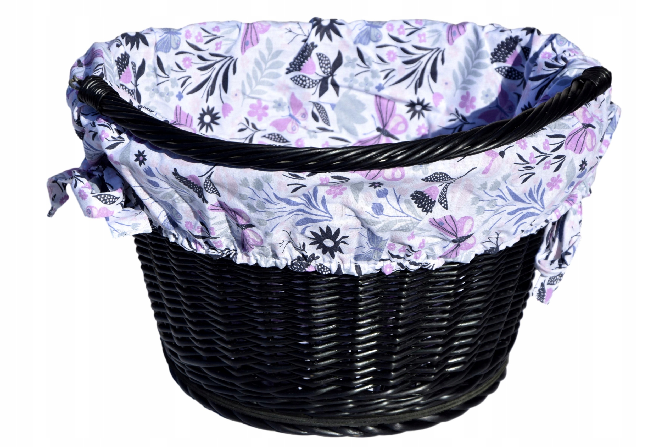 Koszyk wiklinowy na Click na rower Kosz rowerowy na Rower Czarny Pl