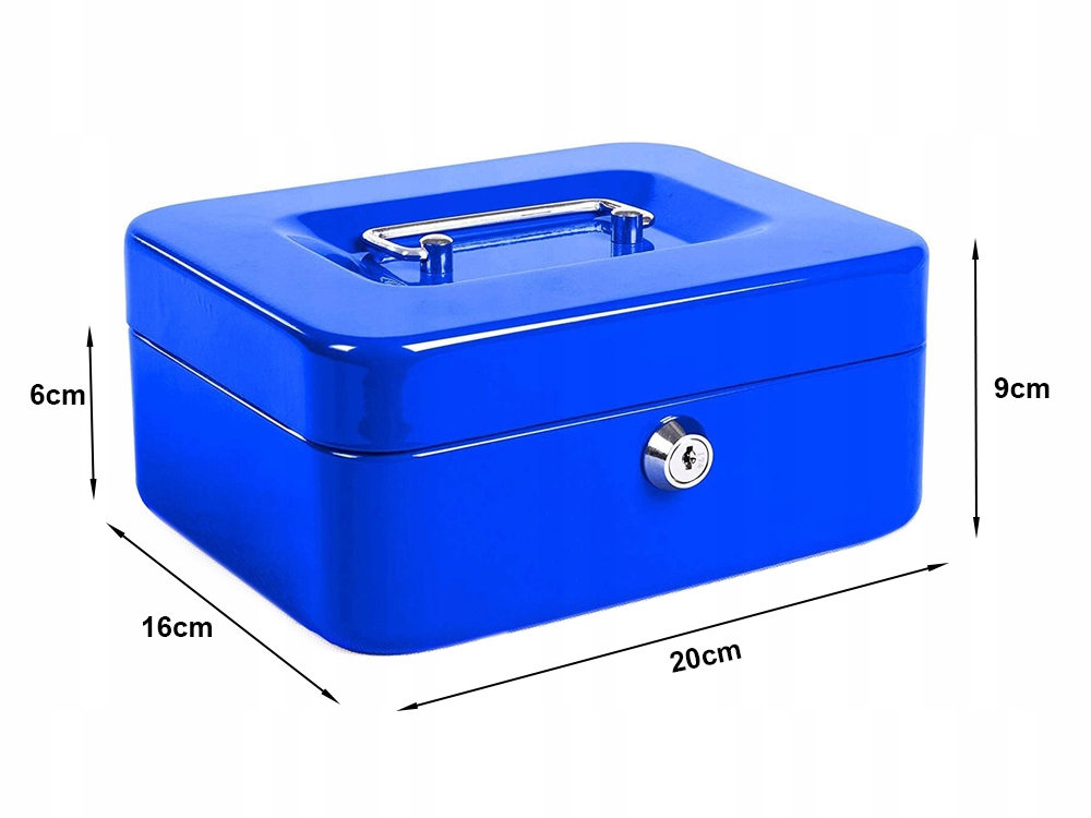 KASETKA METALOWA NA PIENIĄDZE SEJF KLUCZ DOKUMENTY Marka Verk Group