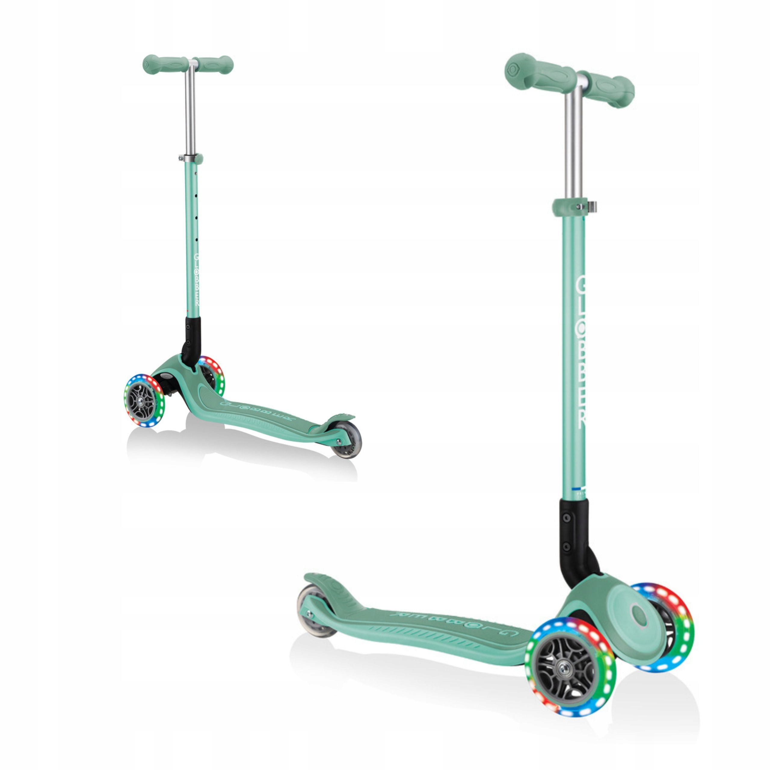 Lehká skládací koloběžka pro dítě s 3-kolovou regulací Led Globber Primo