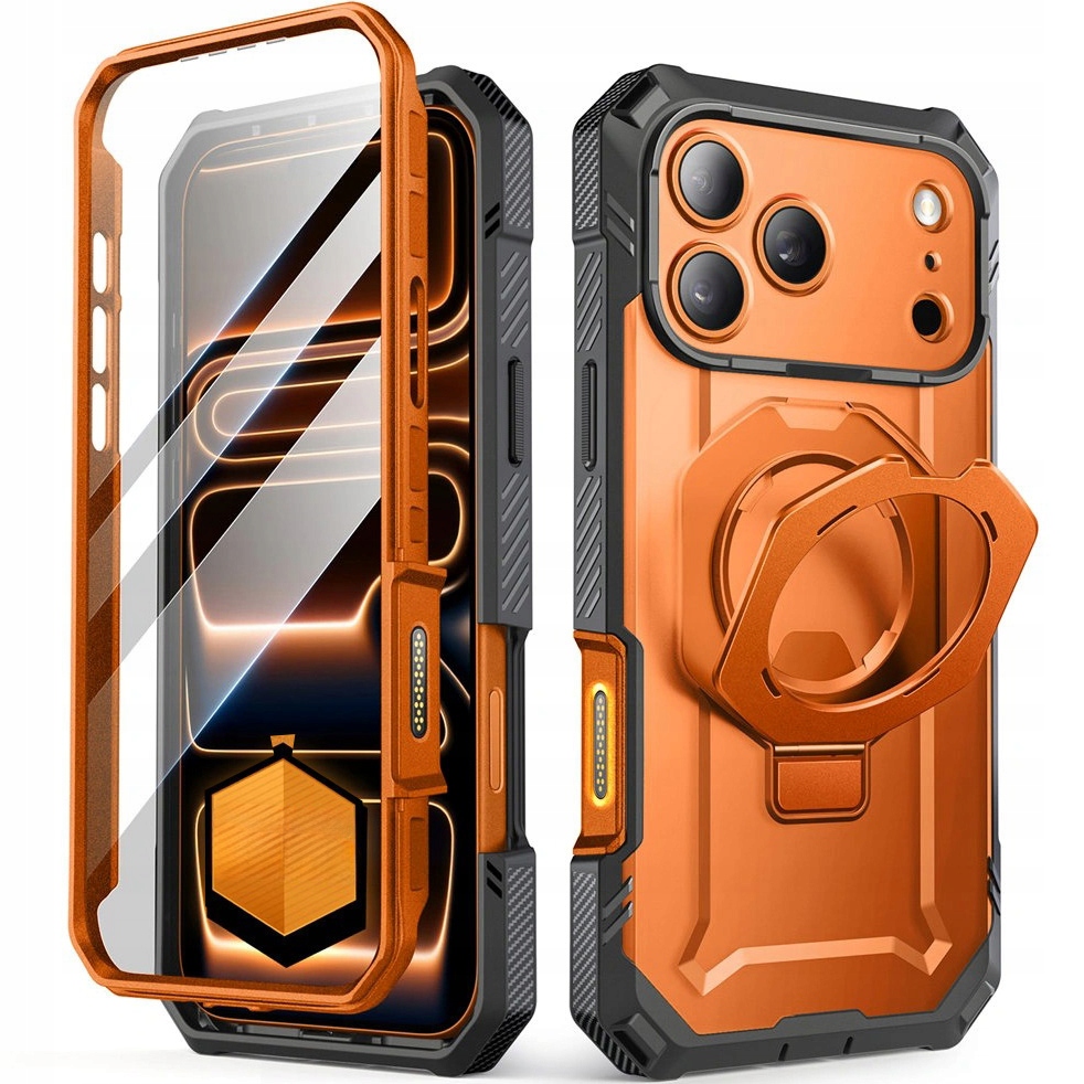 Pouzdro pancéřové Supcase pro iPhone 17 Pro, kryt pro MagSafe se sklem 9H