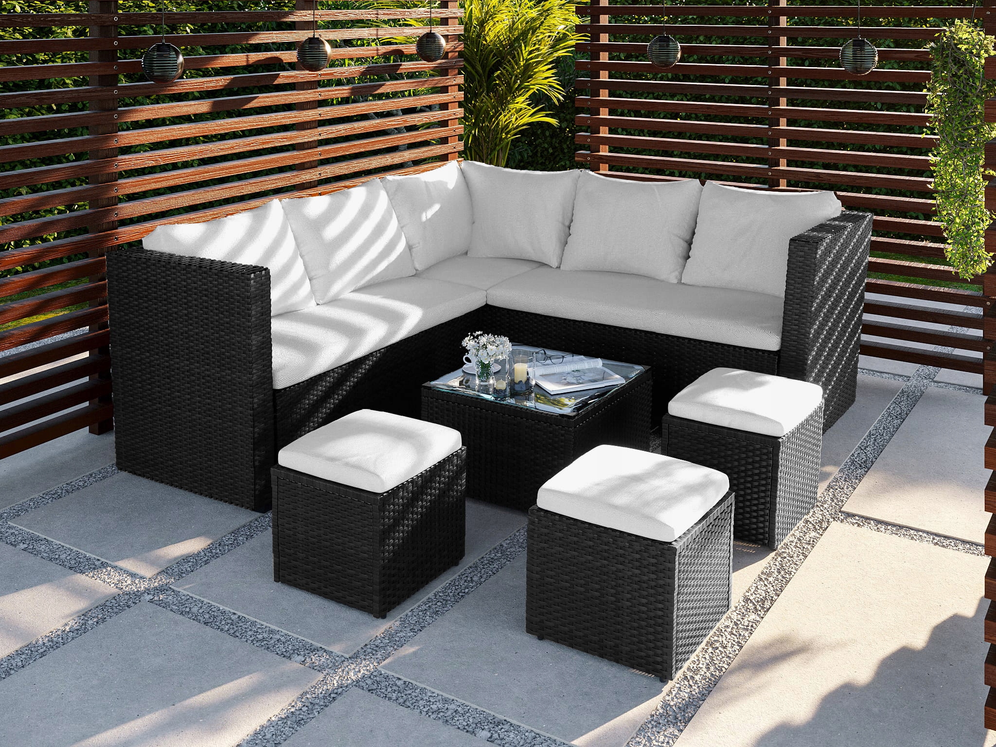 Meble ogrodowe rattanowe 1162s czarny EAN (GTIN) 1235561234123