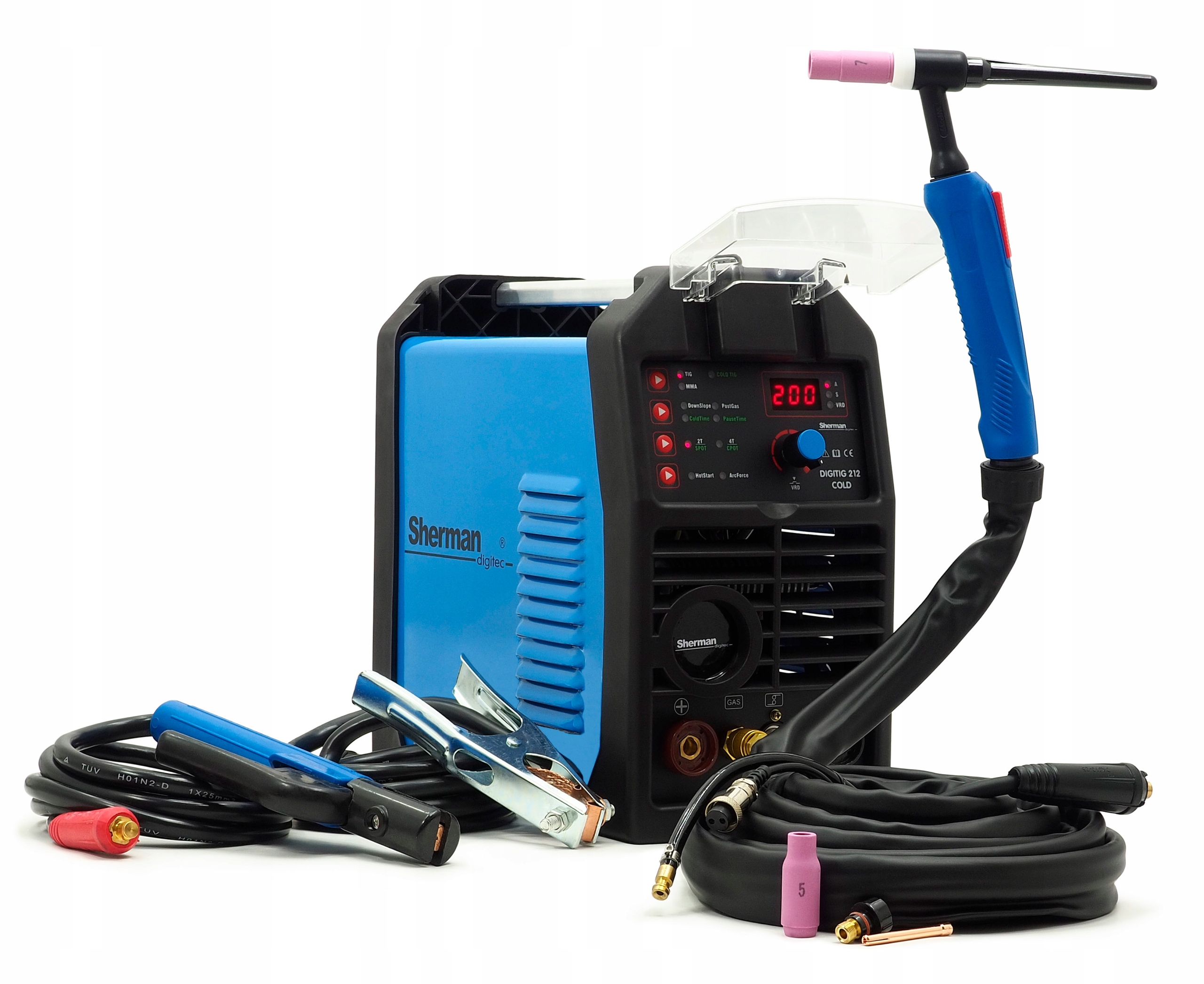 Inventorová Svářečka Sherman Digitig 212 Cold Spot Igbt Hf Mma 200A 230V