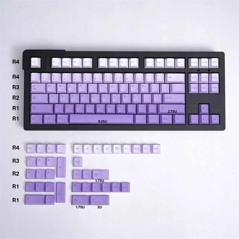 Klawisze do Klawiatury Mechanicznej Pbt Profile Cherry 125szt Gradient Tp