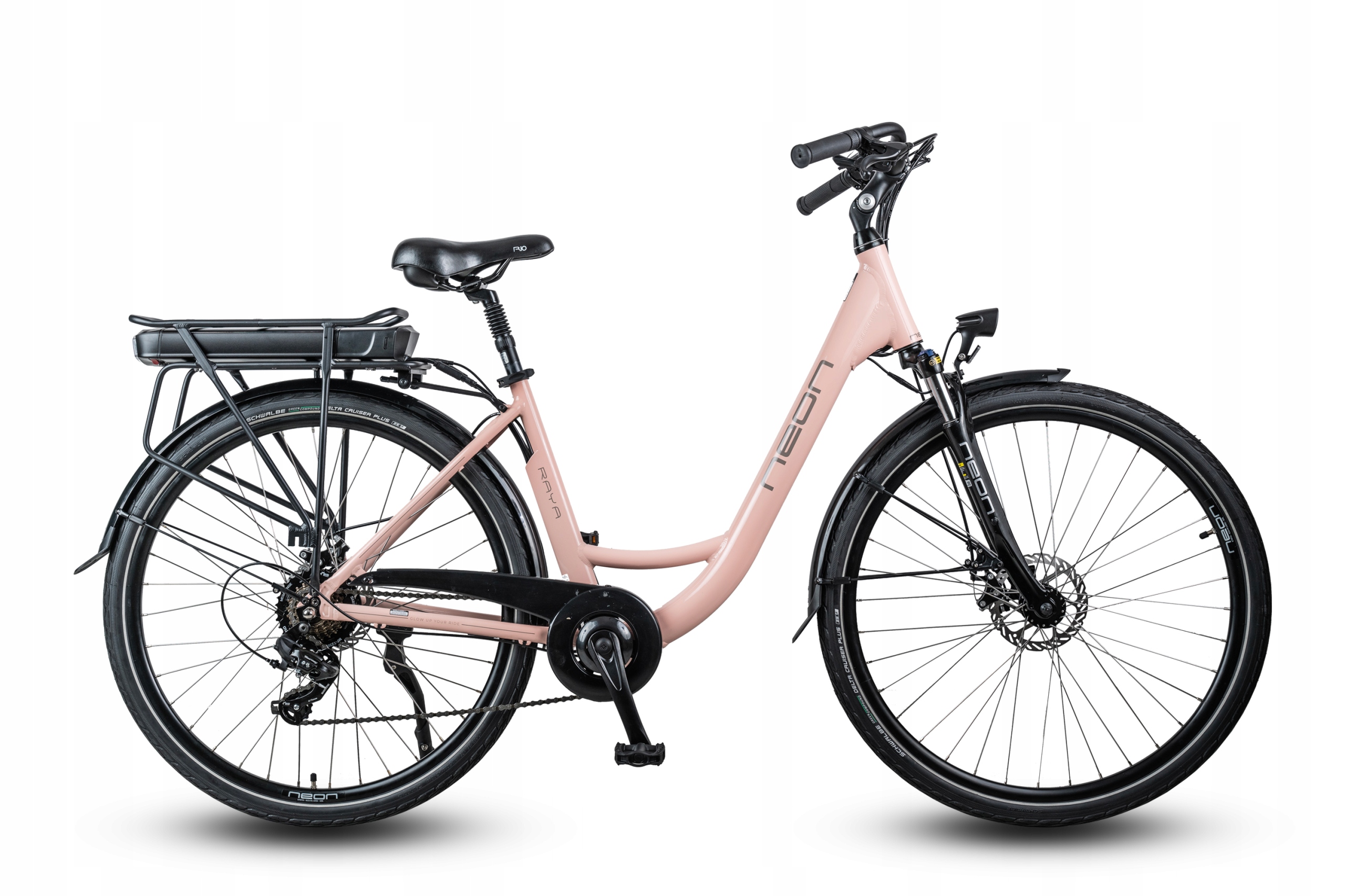 Rower elektryczny Neon Raya rama 18 cali Nude Pink