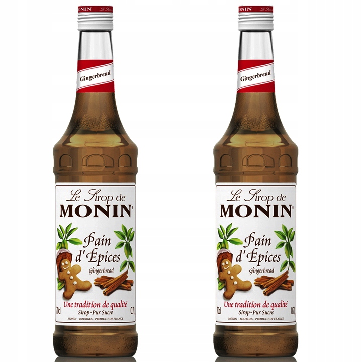 2x Syrop smakowy Monin Gingerbread Piernikowy do kawy deser drink 700 ml