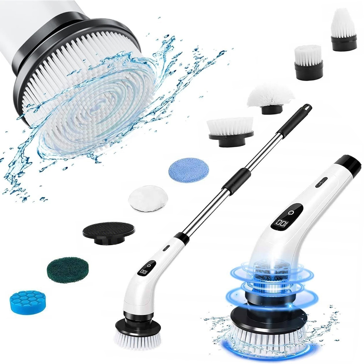 Levně Elektrický rotační kartáč pro čištění Bezdrátový Mop